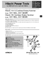 Предварительный просмотр 1 страницы Hitachi DH 14DL Technical Data And Service Manual