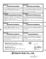 Предварительный просмотр 50 страницы Hitachi DH 15DV Handling Instructions Manual