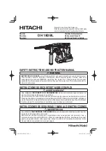Hitachi DH 18DBL Instruction Manual preview