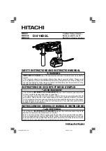 Preview for 1 page of Hitachi DH 18DSL Instruction Manual