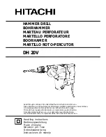 Предварительный просмотр 1 страницы Hitachi DH 20V Handling Instructions Manual