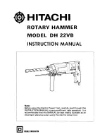 Hitachi DH 22VB Instruction Manual preview