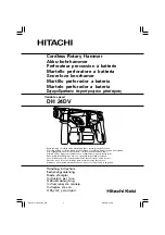 Hitachi DH 24DV Handling Instructions Manual preview