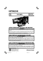 Hitachi DH 28PD Instruction Manual And Safety Instructions preview