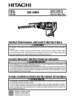 Hitachi DH 40FA Instruction And Safety Manual предпросмотр