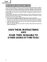 Предварительный просмотр 8 страницы Hitachi DH 40FA Instruction And Safety Manual