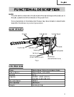 Предварительный просмотр 9 страницы Hitachi DH 40FA Instruction And Safety Manual