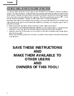 Предварительный просмотр 8 страницы Hitachi DH 40MR Instruction And Safety Manual