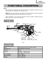 Предварительный просмотр 9 страницы Hitachi DH 40MR Instruction And Safety Manual