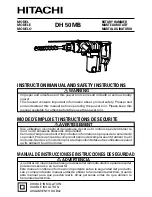 Hitachi DH 50MB Instruction Manual preview