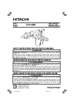 Предварительный просмотр 1 страницы Hitachi DH 50SB Instruction Manual