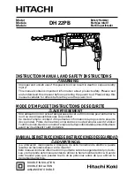 Предварительный просмотр 1 страницы Hitachi DH24PB3 Instruction And Safety Manual