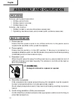 Предварительный просмотр 10 страницы Hitachi DH24PB3 Instruction And Safety Manual