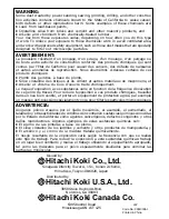 Предварительный просмотр 72 страницы Hitachi DH24PB3 Instruction And Safety Manual