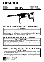 Hitachi DH24PE Instruction Manual And Safety Instructions preview