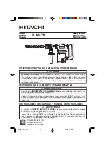 Hitachi DH25PB Instruction Manual предпросмотр