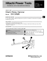 Hitachi DH38MS Technical Data And Service Manual предпросмотр