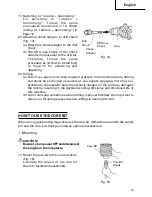 Preview for 15 page of Hitachi DH40MB Instruction Manual And Safety Instructions