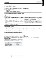 Preview for 15 page of Hitachi DHWT200E-2.5H1E Installation And Operation Manual