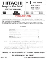 Hitachi Director's P50X901 Service Manual preview