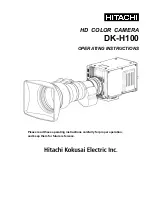 Preview for 1 page of Hitachi DK-H100 Operating Instructions Manual