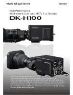 Preview for 1 page of Hitachi DK-H100 Specifications
