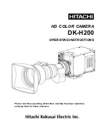 Предварительный просмотр 1 страницы Hitachi DK-H200 Operating Instructions Manual