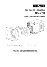 Preview for 1 page of Hitachi DK-Z50 Operating Instructions Manual