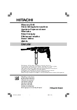 Preview for 1 page of Hitachi DM 20V Handling Instructions Manual