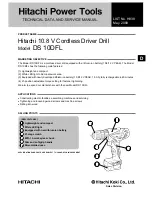 Hitachi DS 10DFL Technical Data And Service Manual preview