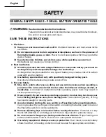 Предварительный просмотр 4 страницы Hitachi DS 12DVF Safety Instructions And Instruction Manual