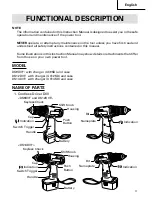 Предварительный просмотр 11 страницы Hitachi DS 12DVF Safety Instructions And Instruction Manual