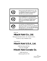 Предварительный просмотр 72 страницы Hitachi DS 12DVF Safety Instructions And Instruction Manual