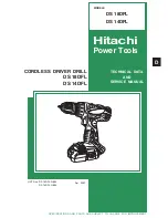 Hitachi DS 14DFL Technical Data And Service Manual предпросмотр