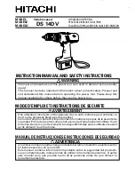 Hitachi DS 14DV Instruction Manual And Safety Instructions предпросмотр