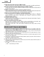 Предварительный просмотр 6 страницы Hitachi DS 14DV Instruction Manual And Safety Instructions