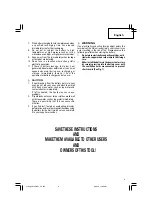 Preview for 9 page of Hitachi DS 18DBEL Safety Instructions And Instruction Manual