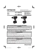 Hitachi DS 18DBFL2 Instruction Manual preview