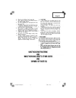 Предварительный просмотр 9 страницы Hitachi DS 18DSDL Safety Instructions And Instruction Manual