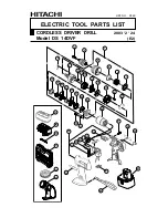 Предварительный просмотр 1 страницы Hitachi DS12DVF - 12.0 Volt 3/8" Driver/Drill Parts List