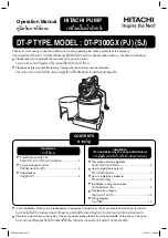 Hitachi DT-P300GX Operation Manual предпросмотр