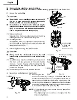 Предварительный просмотр 22 страницы Hitachi DV 14DMR Safety Instructions And Instruction Manual