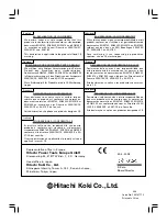 Preview for 74 page of Hitachi DV 14DSL Handling Instructions Manual