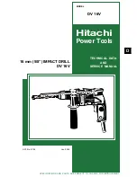 Hitachi DV 16V Technical Data And Service Manual preview