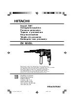 Hitachi DV 16VBL Handling Instructions Manual preview