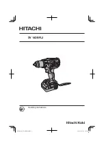 Предварительный просмотр 1 страницы Hitachi DV 18DBFL2 Handling Instructions Manual