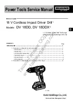 Предварительный просмотр 1 страницы Hitachi DV 18DD Service Manual