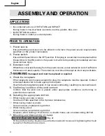 Предварительный просмотр 10 страницы Hitachi DV 20VB Safety And Instruction Manual