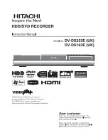 Preview for 1 page of Hitachi DV-DS163E Instruction Manual