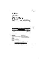 Preview for 1 page of Hitachi DV-P313U Instruction Manual